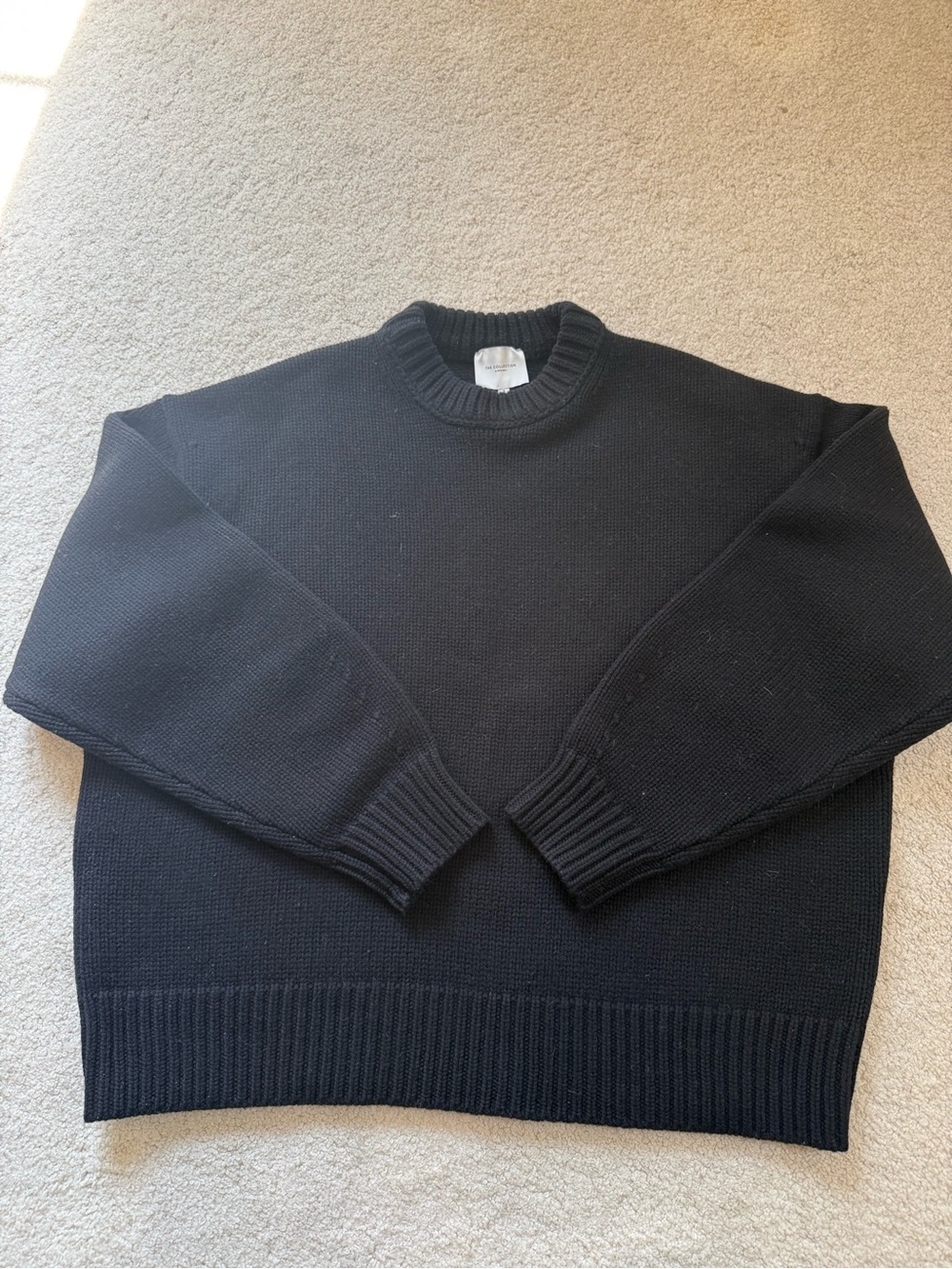 Reformation Black Crewneck Womens Wool Sweater/ The Gwen size small